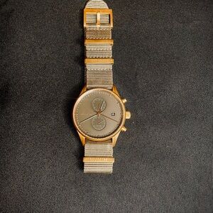 MVMT Gold Case with Gray Strap Men's Watch